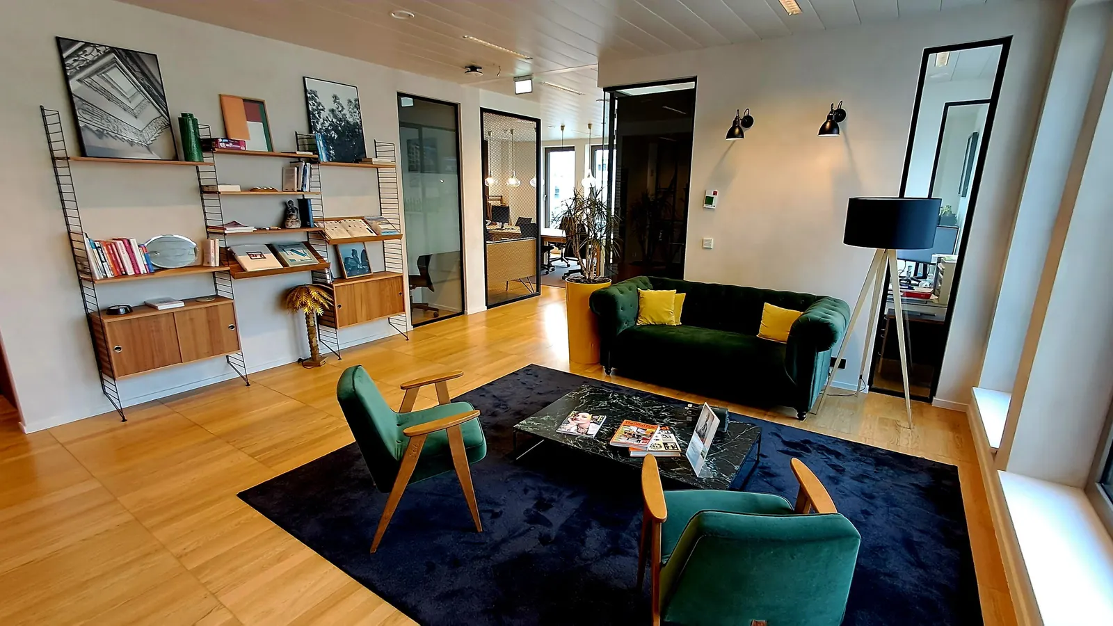 The reception area of Infuero's offices, rue Glesener, Luxembourg